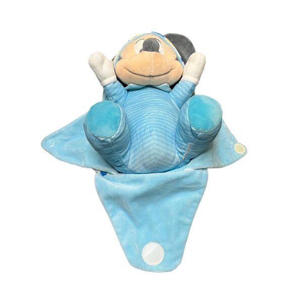 Disney Parks Disney Babies Baby Mickey Mouse Plush with Swaddle Pouch Blanket - Picture 6 of 7